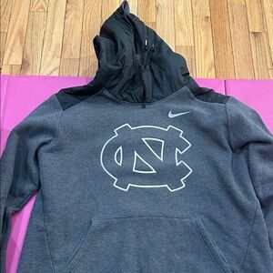 Nike Charcoal and Black Hoodie with North Carolina Tar Heels logo